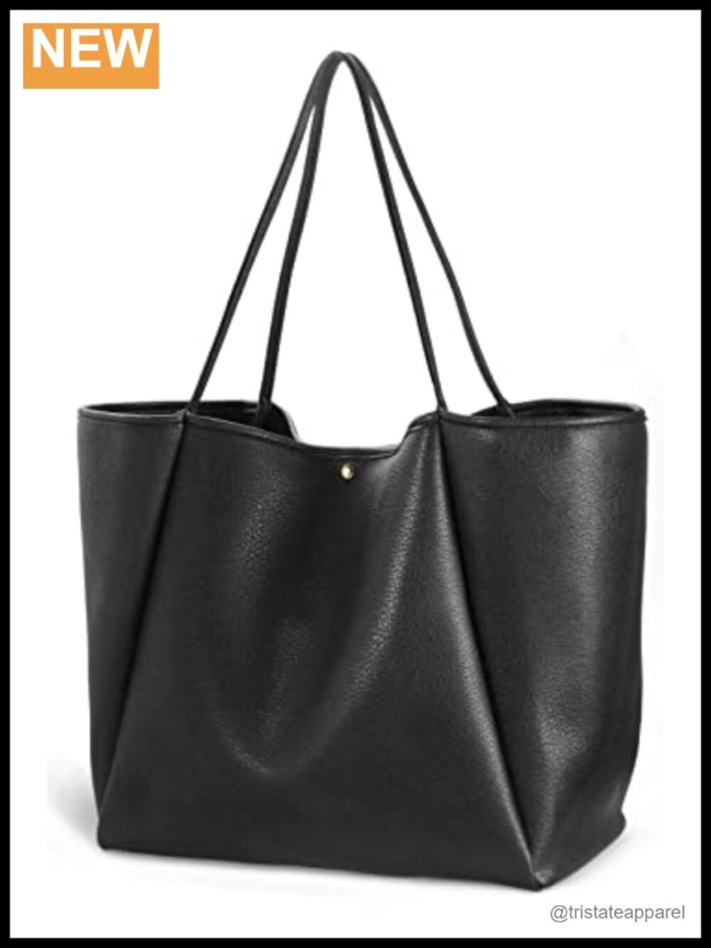 Oversize PU Leather Tote Women Weekender Bag Shopper Handbag Travel